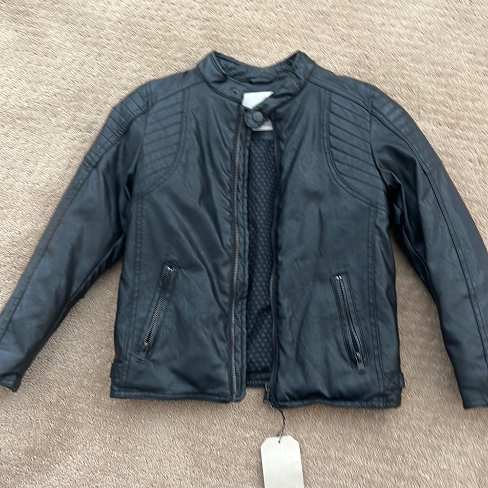 Zara black leather jacket